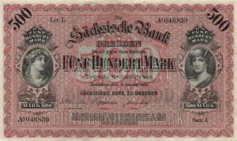 Német Birodalom/Császárság/Szászország 1911. 500M T:II+