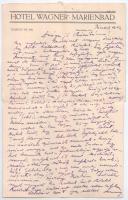 1934 Mariánské Lázne, Marienbad; Hotel Wagner. 4-tiled folding advertising postcards