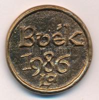 Lapis András (1942-) 1986. BUÉK / Rák (Cancer) kétoldalas öntött bronz újévi emlékérem (~34mm) T:1- ph