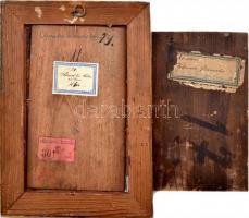 Bihari Sándor (1855-1906): Kanális Velencében. Olaj, fa, jelezve jobbra lent (kissé halványan). Háto...