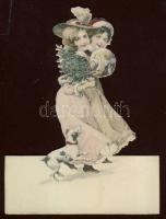 Régi karácsonyi ültető kártya