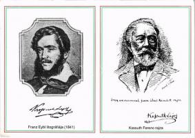 1993 Kossuth Lajos Franz Eybl 1841-es litográfiáján és Kossuth Ferenc 1881-es rajzán. Nagyatádi Művelődési Ház kiadása - MODERN