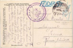 1917 A reggeli a 33-asok lövészárkában. A tiszta jövedelm az aradi 33-ik gyalogezred rokkantalapjáé,...