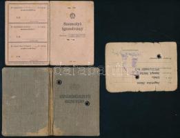cca 1930-1955 5 db vegyes igazolvány