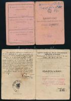 cca 1930-1955 5 db vegyes igazolvány