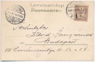 1900 La chasse aux Coeurs / Cupids with hearts. Art Nouveau litho