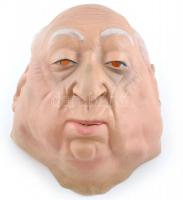 Alfred Hitchcock filmrendezőt mintázó maszk, kaucsuk, 1987-es jelzéssel, jó állapotban / Alfred Hitchcock rubber mask, in good condition