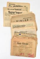 1915-1956 Vegyes újság tétel, 27 db, benne izgalmasabb 1945 utáni számokkal, változó állapotban, közte szakadt, foltos is.