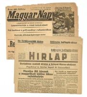 1915-1956 Vegyes újság tétel, 27 db, benne izgalmasabb 1945 utáni számokkal, változó állapotban, köz...