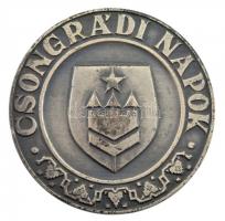 1977. Csongrádi Napok kétoldalas ezüstözött bronz emlékérem (60mm) T:2 kopott ezüstözés