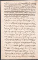 1861 Nyitra (Felvidék), vármegyei elöljárók által kiadott okiratról kézzel írt korabeli ismertető le...
