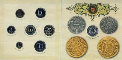 2008. 1Ft-100Ft 7klf db + Mátyás denár Ag fantáziaverete "Reneszánsz emlékév" szettben T:PP Csak 3000db!