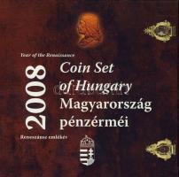 2008. 1Ft-100Ft 7klf db + Mátyás denár Ag fantáziaverete "Reneszánsz emlékév" szettben T:P...