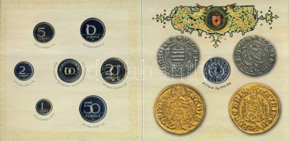 2008. 1Ft-100Ft 7klf db + Mátyás denár Ag fantáziaverete "Reneszánsz emlékév" szettben T:PP Csak 3000db!