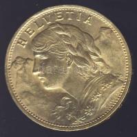 Svájc 1922B 20Fr Au "Vreneli" 6,452g T:2+
