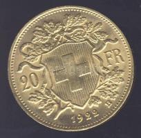 Svájc 1922B 20Fr Au "Vreneli" 6,452g T:2+