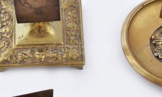 8 db klf réz és fém gyufatartó, közöttük díszesek