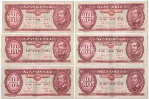 1984. 100Ft (6x) T:III közte szép papír Adamo F35