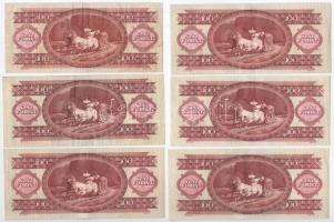 1984. 100Ft (6x) T:III közte szép papír Adamo F35