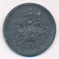 1914-15. "Miskolcz THJF. Város Hadikórháza" kétoldalas hadifém emlékérem (35mm) T:2- patin...