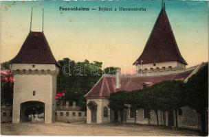 1913 Pannonhalma, bejárat a főmonostorba (EK)