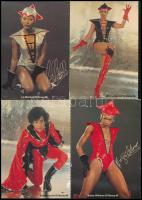 cca 1980 5 db Boney M zenekart ábrázoló képeslap, 15x21 cm és 15x10 cm közötti méretben