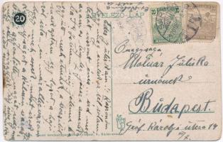 1920 Győr, Vásártér. Vasúti levelezőlapárusítás 30. 1916. TCV card (szakadás / tear)