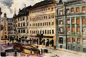 1928 Budapest VIII. Magyar Kivándorlók Otthona, Magyar kivándorlókat és visszavándorlókat védő iroda, villamos. Fiumei út 4. s: Vizer Géza (EK)