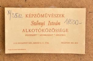 Xantus Gyula (1919-1993): Hálószárítás. Olaj, farost. Jelezve jobbra lent, hátoldalán autográf felir...