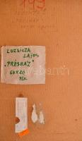 Luzsicza Lajos (1920- 2005): Présház. Plextol, farost, jelezve jobbra lent. Hátoldalán autográf feli...