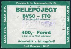 cca 1998-1999 BVSC - FTV NB I -es labdarúgó mérkőzés jegye