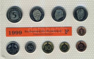 Németország 1999F 1Pf-5M 10klf db, szettben, benne 3klf 2M T:BU