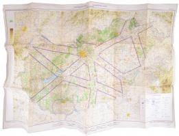 1983 Magyarország légiforgalmi térképe., 1:50.000, Bp., Közlekedési Minisztérium Légügyi Főigazgatóság, Cartographia-ny., 79x117 cm