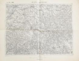 1912 Ostra und Waag-Neustadtl, Osztró és Vágújhely és környékének térképe, 1:75.000, Wien, K. u. K. Militärgeographisches Institut, 47x62 cm