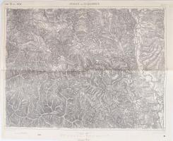 1914 Eperjes és Gölniczbánya térképe, 1:75.000, Wien, K. u. K. Militärgeographisches Institut, 44x54 cm
