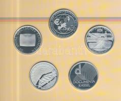 Németország 2002. 10€ Ag 5db klf emlékpénz, szettben T:PP