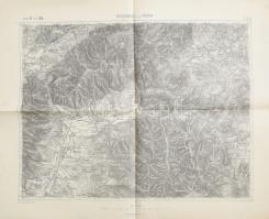 1909 Rózsahegy és Ruttka térképe, 1:75.000, Wien, K. u. K. Militärgeographisches Institut, 48x62 cm