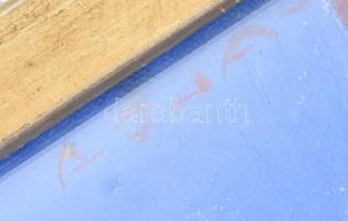 Böhm Lipót, Poldi (1916-1995): Lila virág. Olaj, vászon, faroston, jelezve jobbra lent. Hátoldalán K...