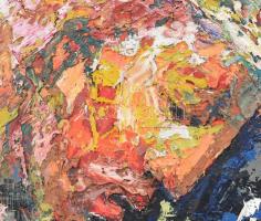 Prokop Péter (1919-2003): Kezek, Róma, 1977.
Olaj, farost, jelezve jobbra lent, hátoldalán autográf...