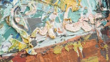 Prokop Péter (1919-2003): Kezek, Róma, 1977.
Olaj, farost, jelezve jobbra lent, hátoldalán autográf...