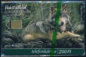 2000 Védett állatok: Európai farkas 200 forintos használatlan telefonkártya bontatlan csomagolásban csak 2000pld!