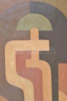 Jakobovits Miklós (1936-2012): Alakzatok 1. Olaj, karton, jelzett a hátoldalán. Fakeretben. 38x26,5 ...