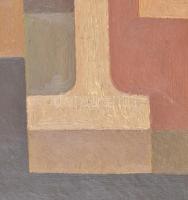 Jakobovits Miklós (1936-2012): Alakzatok 1. Olaj, karton, jelzett a hátoldalán. Fakeretben. 38x26,5 ...