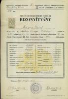 cca 1905-1940 11 db okmánybélyeges bizonyítvány jó állapotban