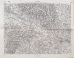 cca 1913 Kiszeben és környékének térképe, 1:75.000, Wien, K. u. K. Militärgeographisches Institut, 43x54 cm