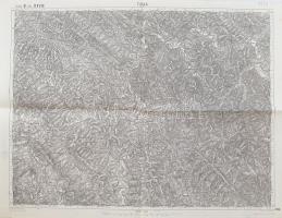 cca 1909 Turka és környékének térképe, 1:75.000, 42x54 cm