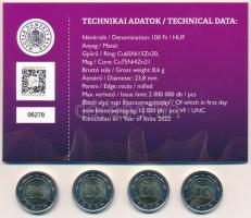 2022. 100Ft "Magyar Pénzmúzeum és Látogatóközpont" első napi veret sorszámozott emléklapon...