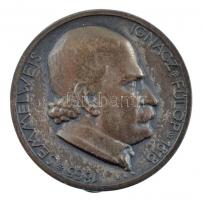 Reményi József (1887-1977) (?) DN Semmelweis Ignácz Fülöp 1818-1865 ezüstözött bronz gomblyuk jelvény (22mm) T:1- kopott ezüstözés