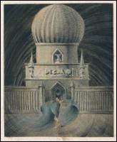 Galambos Margit (?-?): Art deco illusztráció, 1925-30 körül. Ceruza, papír, kartonra kasírozva, jelezve jobbra lent, karton kissé foltos, rajz ép, 11,5x9,5 cm