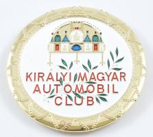 Királyi Magyar Automobil Club zománcozott fém autójelvény modern másolat. d: 8,5 cm